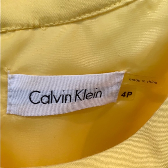 CALVIN KLEIN YELLOW COCKTAIL/WORK DRESS SIZE 4P - Picture 5 of 6